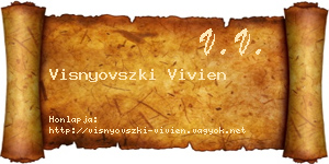 Visnyovszki Vivien névjegykártya
